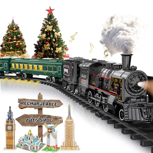 Green Rechargeable Christmas Train Set