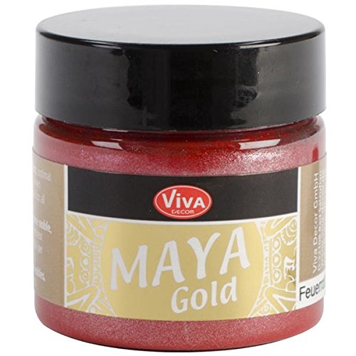 Viva Decor 123240134 Maya Gold Paint, Fire Red