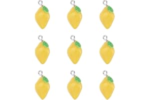 10Pcs Cute Grape Lemon Fruit Resin Charms Pendants for DIY Earrings Bracelet Keychain Jewelry Making Findings Accessories Pro