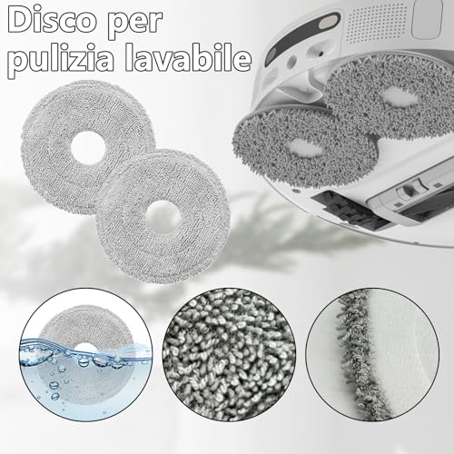 Homruich 22 Pieces Accessories for Mova P50 Pro Ultra/P50 Pro, Dreame X40 Ultra Complete / L40 Ultra, 2 Main Brush, 4 Towels, 4 Filters, 6 Dust Bags, 6 Side Brushes