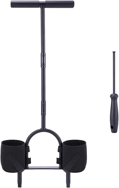 Ohuhu Lawn Aerator Hollow Tine Core Aerator with Bags Cleaning Tool 39in