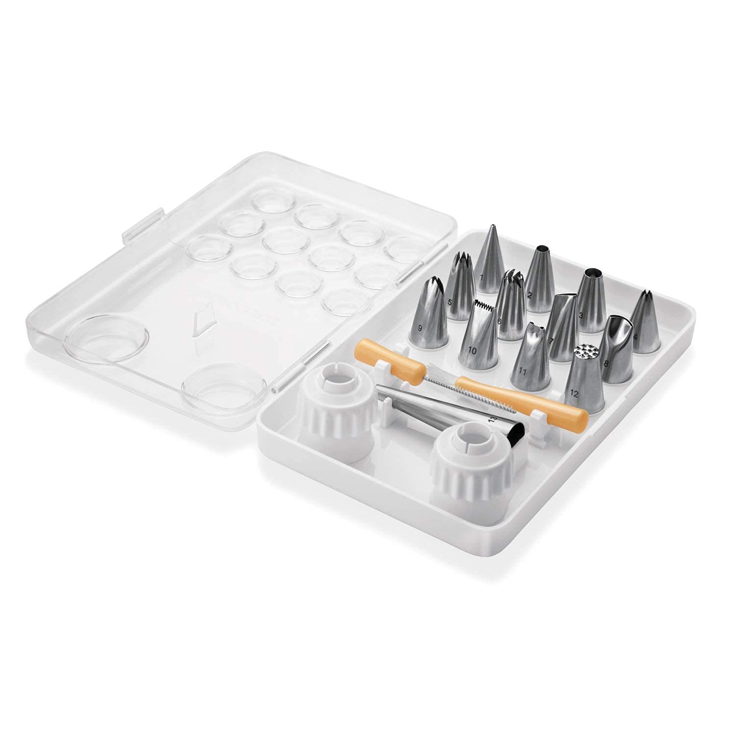 Tescoma Decorating Nozzles 13 Pcs, Stainless Steel, Assorted, 12.7 x 4.1 x 24.3 cm