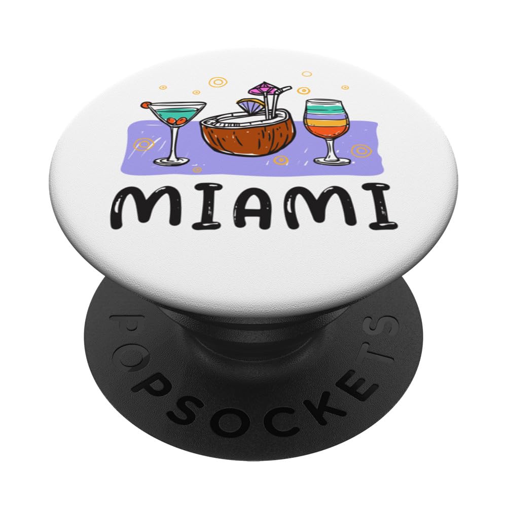 Miami Funny Miami Beach Holiday PopSockets Swappable PopGrip