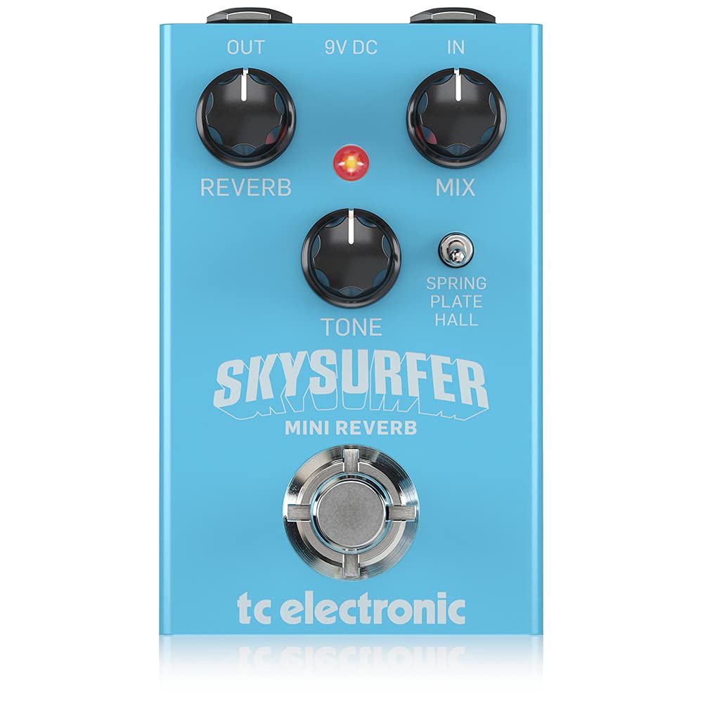 TC Electronic SKYSURFER MINI REVERB Studio-Quality Reverb with 3 Award Winning TC Electronic Algorithms, now with a Compact Footprint