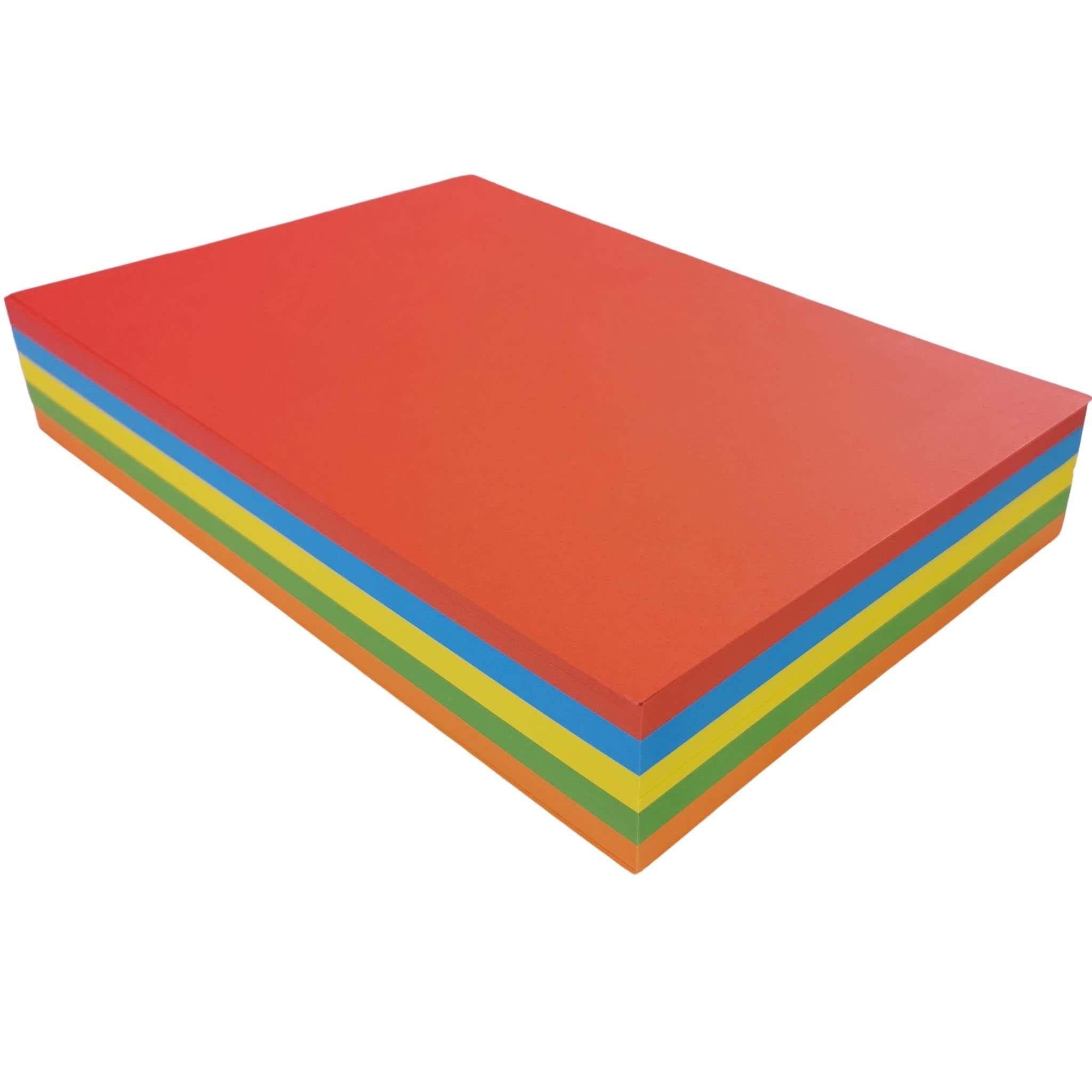 BCreativetolearn A4 Assorted Bright Coloured Card 160gsm 250 Sheets 5 Colours - Use for Card Making, Printing, Copying, Drawing, Arts & Crafts.