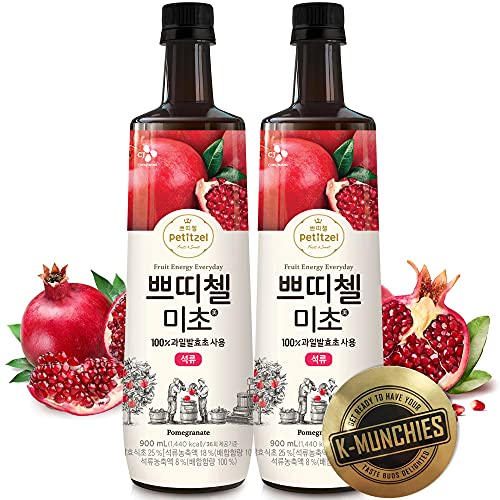 KMunchies CJ Petitzel Fruit Vinegar Drink 2 X 900 ML Korean