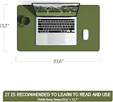 YSAGi Non-Slip Desk Pad 60x35 cm Grass Green Waterproof PVC Leather view 7