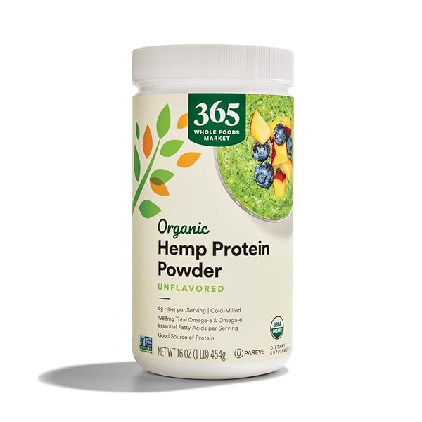 365 BY WHOLE FOODS MARKET, ORGANIC HEMP PROTEIN POWDER UNFLAVORED, 16 OZ