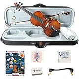 Bunnel Pupil Violin Outfit 4/4 Full Size By Kennedy Violins - Carrying Case and Accessories Included - Solid Maple Wood and Ebony Fittings