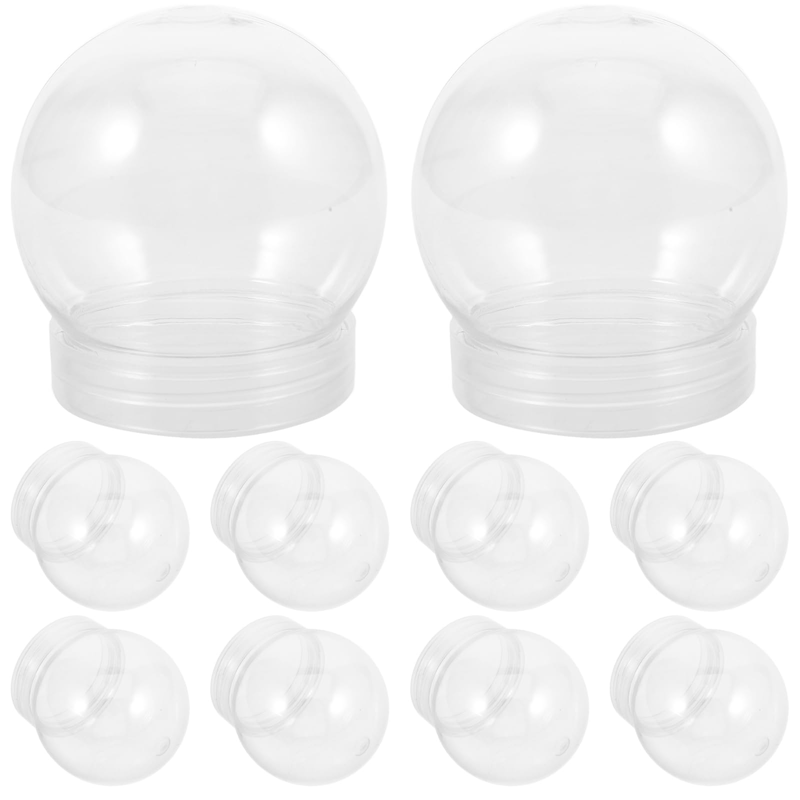 GANAZONO 20pcs Plastic Snow Globe with Screw Off Cap Empty Fillable Snow Globe for Christmas DiyCrafts Decoration