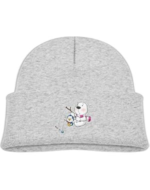Infant Fishing Polar Bear Unisex Cotton Beanie Hat For Cute Baby Boy/Girl Soft Toddler Infant Cap Royalblue