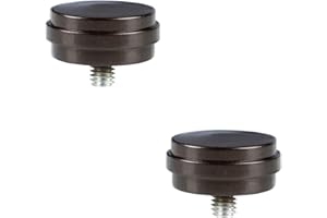 KAMANINA Bronze Replacement Finials for 3/4 or 5/8 Inch Curtain Rods, Modern Drapery Rod Finials with M6 Standard Screws, End Cap Style,2 Pack