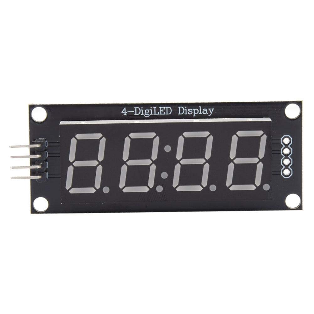 Walfront 4 Digit 7 Segment LED Display Module High Brightness Digital Tube 5V Green for Projects Clocks Calculators Industrial Equipment
