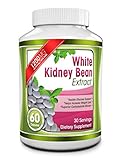 Pure White Kidney Bean Extract Supplement - 1200mg per Serving - All Natural Carbohydrate and Starch Blocker - Best Formula for Weight Loss and Appetite Suppression - 60 Capsules