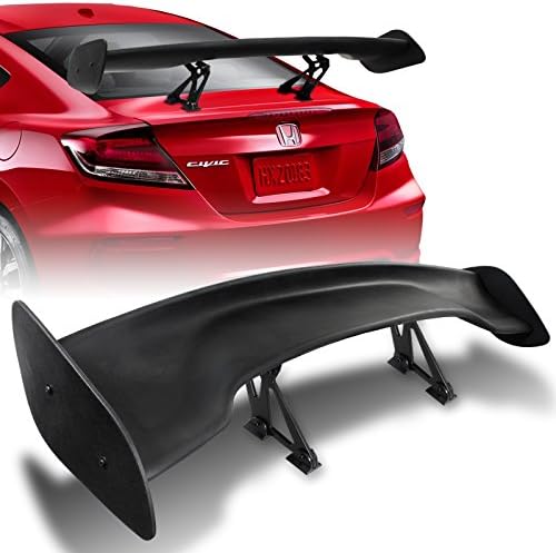 HK5 57" Type-3 Primer Black PU GT Trunk Adjustable Bracket Spoiler Wing