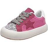 Qimaoo Girls Sneakers Glitter Tennis Shoes Lightweight Non-Slip Running Walking Shoes for Toddler/Little Kid/Big Kid
