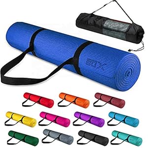 Xn8 Non Slip Exercise Yoga Mat-6mm-Thick-Carry-Bag-Pilates-Fitness