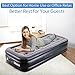 Zoetime Upgraded Twin Air Mattress Blow up Elevated Raised Bed Inflatable Airbed with Built-in Electric Pump, 77 x 39 x 18 inches, Gray