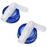 WaterStorageCube 2-Pack Spigot Cap Replacement for Collapsible Water Container Cubes (not Bags), Fits Cubes from All Brands with Same Blue Spigot Cap, Fits 1.3g, 2.6g, 5.3g