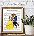 Beauty and Beast Sheet Music - Wall Art Print - Ready to Frame (8X10) Photo - Perfect Gift For Boys and Girls Rooms, Nursery, Disney World Fans - Disneyworld - Great For Home Decor