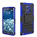 Note Edge Case, HengTech (TM) [Heavy Duty] Armor Holster Defender Full Body Protective Hybrid Case Cover with Kickstand & Belt Swivel Clip for Samsung Galaxy Note Edge (Black+Blue)