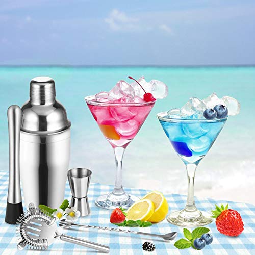Nihlsen 5 Stück / Set Stemless Glasses Perfekte Weihnachtsgeschenkgläser Cocktail Mixer Measuring Jigger Bar Edelstahl… – Bild 3