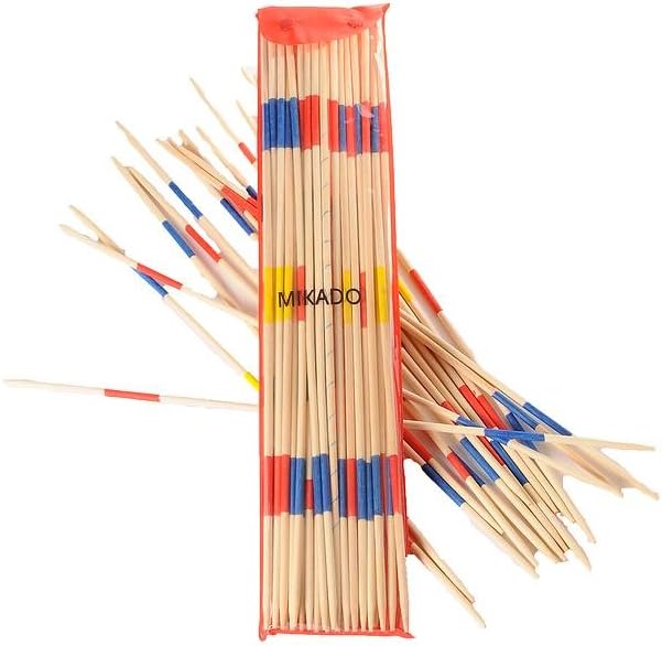 Brimtoy Giant Wooden Mikado Pick Up Sticks Game for Kids - Wood