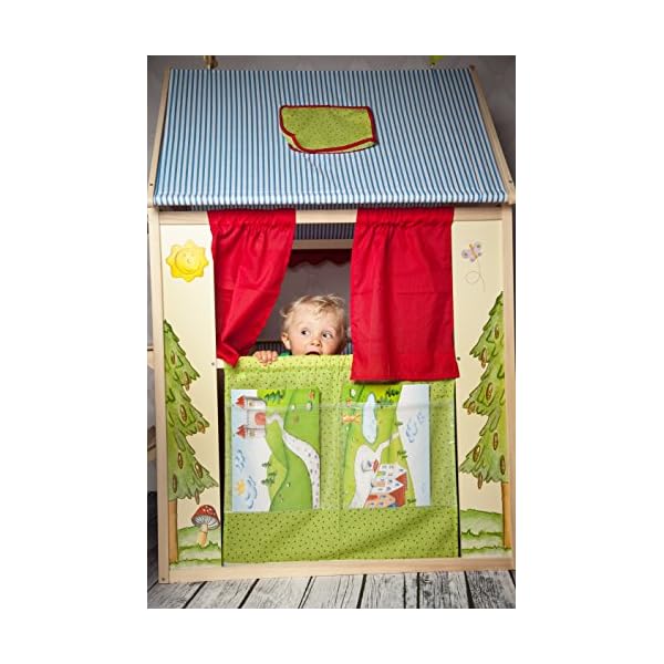 roba Spielhaus-Kombination, Rollenspiel Haus für Kinder, verwendbar als Kaufladen, Kasperletheater, Tafel, Schalter für Post/Bank/Kiosk – Bild 5