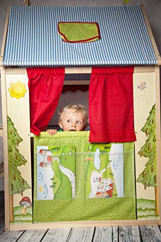 image for Roba Playhouse Combination Roles Play House for Kids Shop, Puppet Thea