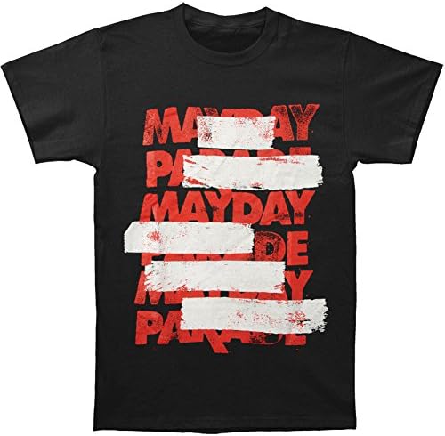 Mayday Parade Men's Black Lines T-shirt Large Black