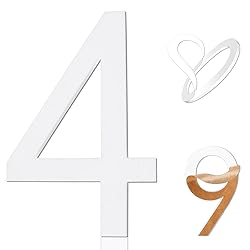 5 Inch Adhesive Numbers, White house Numbers for