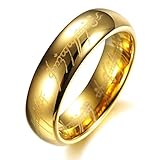 Godyce Hobbit One Ring Lord of The Rings Size 7-13 Gold/Silver Tone Wideth 6mm - Stainless Steel