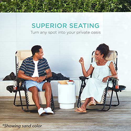 Best Choice Products Set of 2 Adjustable Steel Mesh Zero Gravity Lounge Chair Recliners w