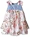Bonnie Jean Girls' Chambray To Printed Floral Clip Dot Dress