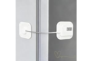 Wujzkisster Heavy-Duty Combination Refrigerator Lock, White, Safe and Easy to Install, No Key Required, for Drawers and Cabin