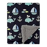 Luvable Friends Unisex Baby Mink Blanket with Sherpa Backing