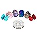 JewelrieShop Fake Plugs Faux Gauges Plugs Earring for Men Stainless Steel Studs Circle Flat Back Cheater Illusion Tunnel Dumbbell Earrings Ear Plugs Women(06. Two of Each Color, 6 Pairs,16G,10mm)