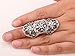 YACQ Women's Double Full Finger Armor Knuckle Long Ring Adjustable Halloween Party Costume Jewelry Accessories Gifts
