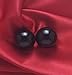 Ben Wa Balls 2-pcs Set, Undrilled, 1.0' Diameter, Black Obsidian Gemstone, for Kegel Exercises to Train and Strengthen Pelvic Floor Muscles