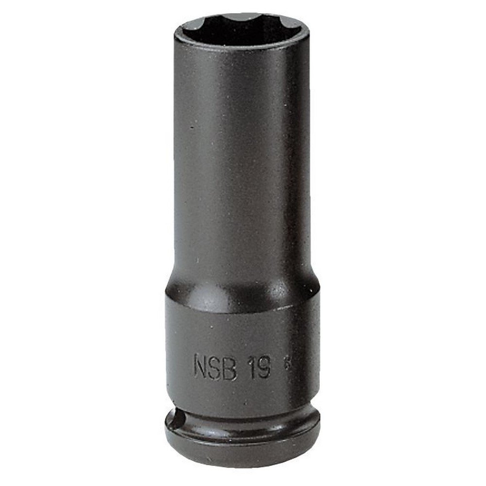 FACOM NSB.19 NSB 1/2" Drive Long-Reach Metric Thin-Wall 6-Point Impact Socket, 19 mm Size
