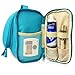 Heavy Duty Waterproof Hanging Toiletry Bag - Travel Cosmetic Makeup Bag for Women & Shaving Kit Organizer Bag for Men - Large Size: 10.2 x 4.5 x 8.5 Inch (Blue)