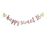 Happy Sweet 16 Banner, 16th Birthday Party