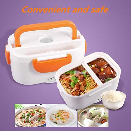 vanpower Portable Electric Heating Lunch Box Food Heater Rice Container (110V Orange - Thumbnail 4