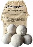 Wool Dryer Balls XL Made of 100% Premium, Organic Wool, Handmade, Non-Toxic, All Natural Eco-Friendly Reusable Fabric Softener, 6 Pack