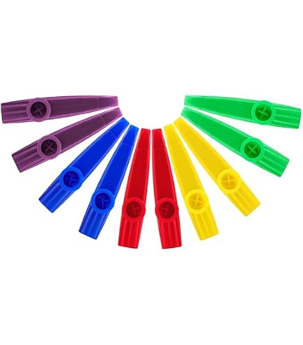 Adjustable Metal Kazoo, Durable Resin Mouthpiece with Lanyard