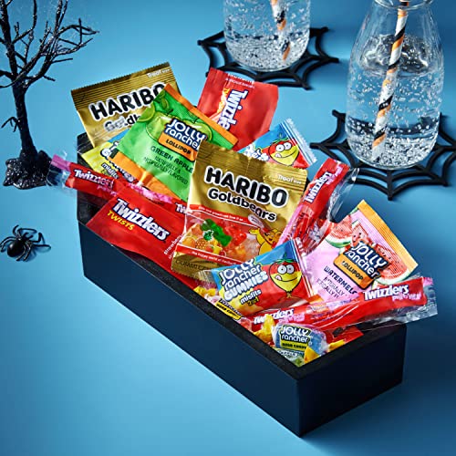 HARIBO, JOLLY RANCHER AND TWIZZLERS MINIATURES ASSORTED FRUIT FLAVORED, HALLOWEEN CANDY BULK BAG, 73.54 OZ (235 PIECES)