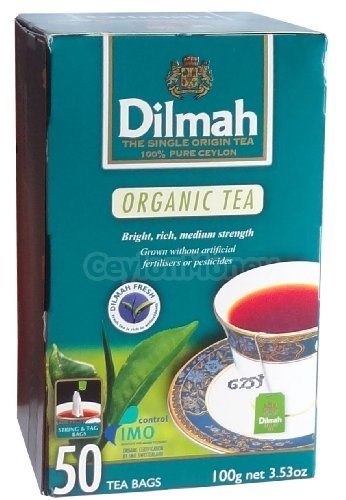 Dilmah 100% pure ceylon tea, organic tea, tea bags, 50 …
