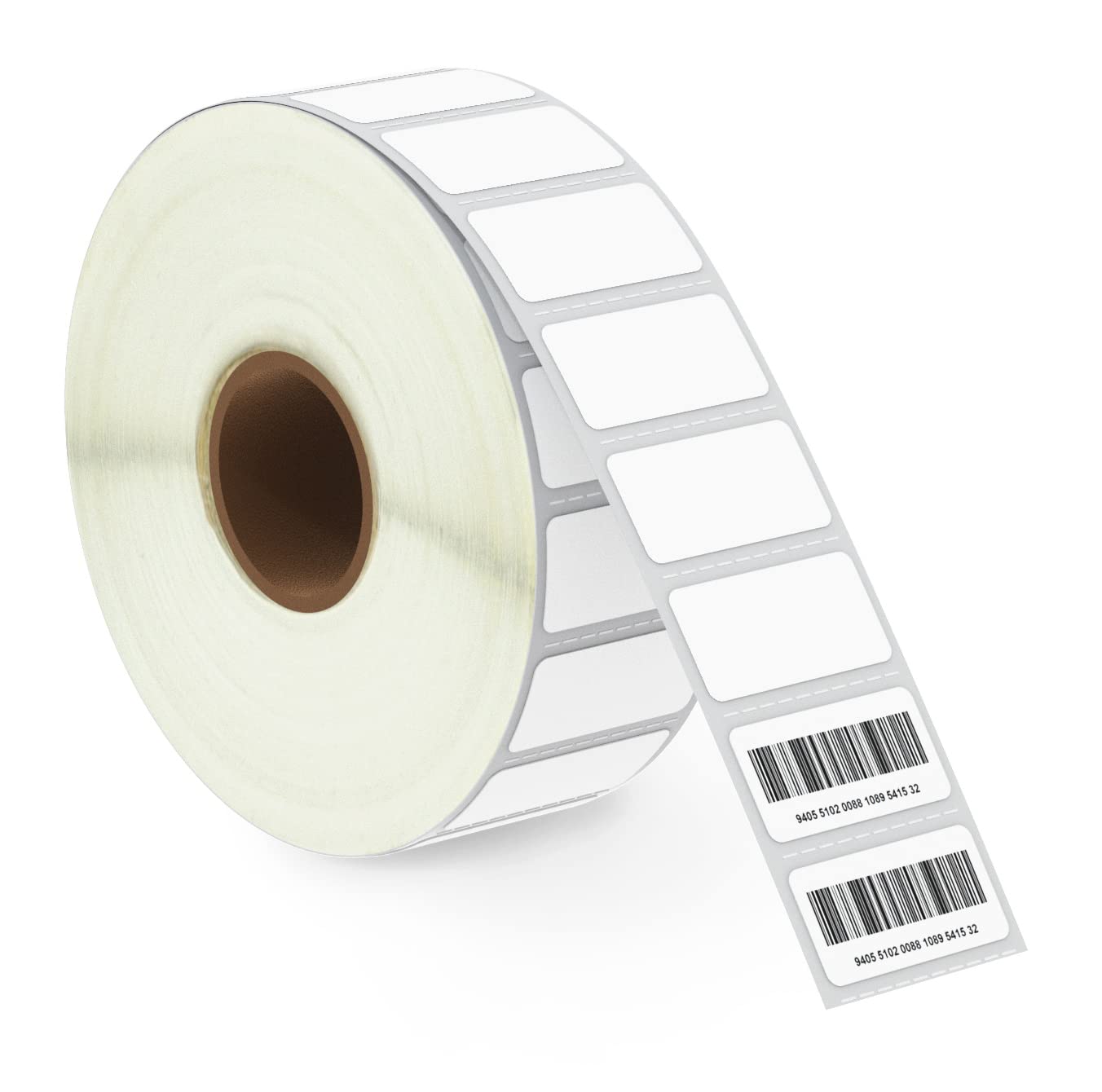BETCKEY - 25mm x 13mm (1 in x 0.5 in) Perforated Small Thermal Labels Compatible with Zebra and Other Printers [1 Roll/2430 Labels]