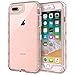 Anuck Case for iPhone 8 Plus Case, for iPhone 7 Plus Case 5.5 inch, Crystal Clear 3 in 1 Heavy Duty Defender Shockproof Full-Body Protective Case Hard PC Shell Soft TPU Bumper Cover - Clear Rose Gold