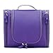 Sumnacon Unisex Waterproof Travel Toiletry Bags Organizer, Washable Bathroom Storage Hanging Cosmetic for Household Business Vacation, Multi Compartments, Portable Hanging Hook (Purple)
